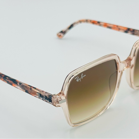 Ray-Ban Women’s Sunglasses RB1973 Square 53mm Brown w/ Gradient Brown Lens - Picture 7 of 9